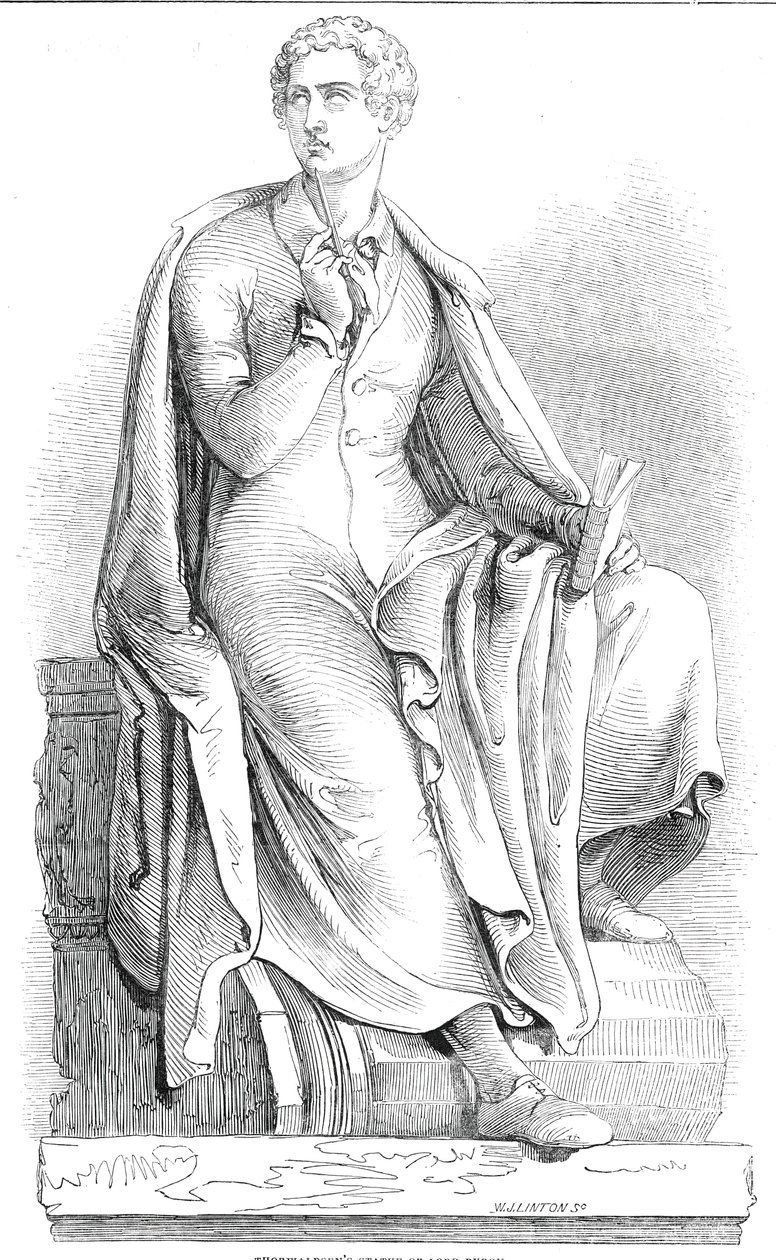 Estatua de Lord Byron de Thorwaldsen, 1845 de W. J. Linton
