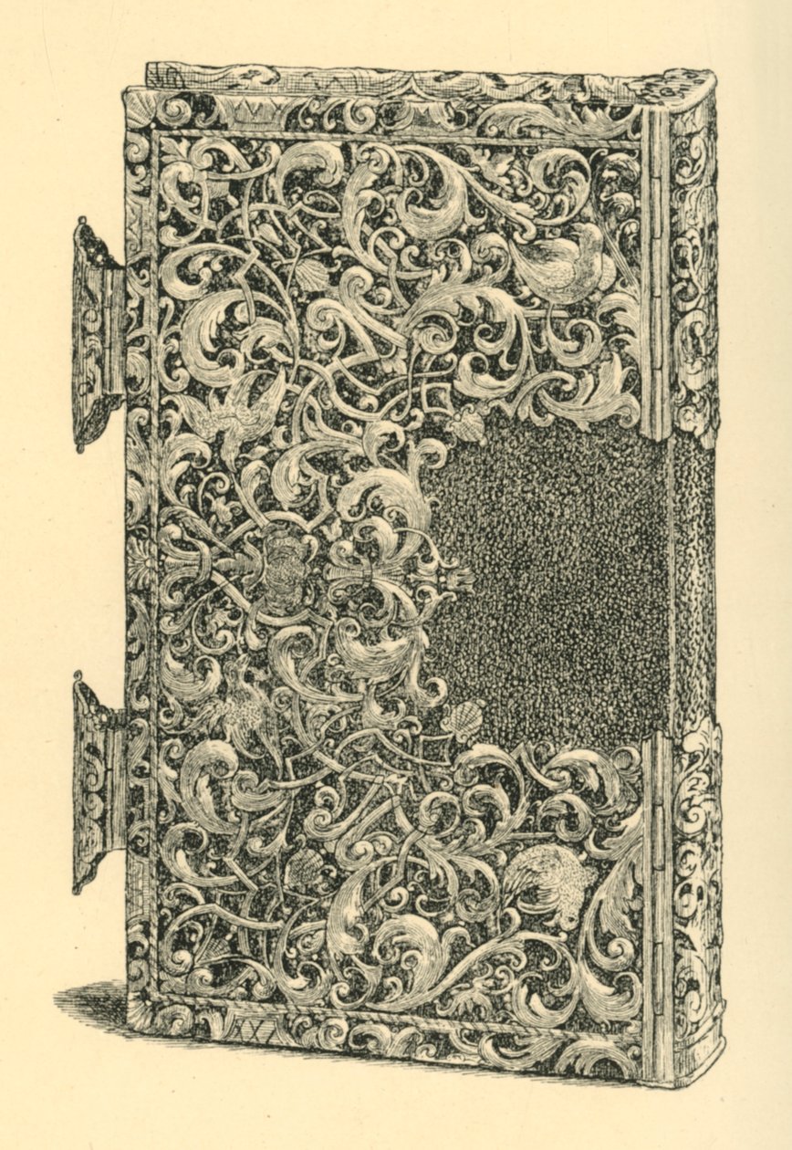 Cubierta de libro dorada en plata, 1881 de W Jones