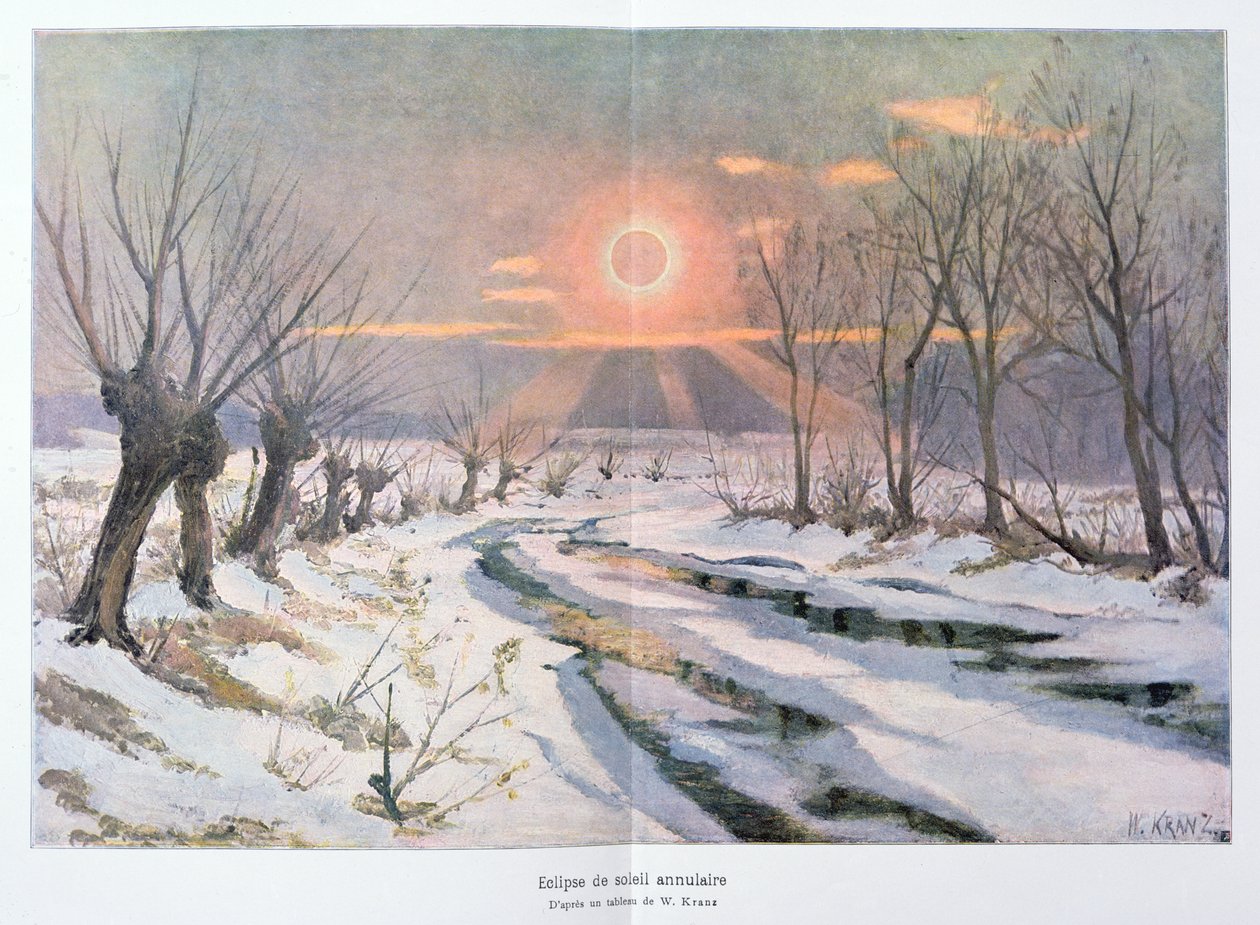 Eclipse Anular del Sol, ilustración de 
