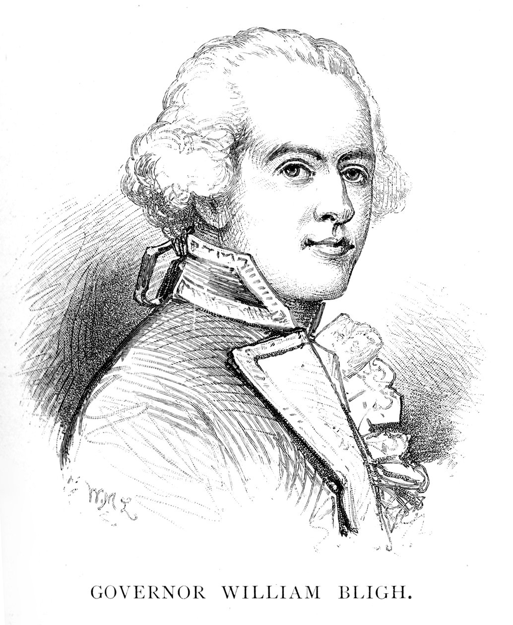 William Bligh, oficial naval británico y gobernador de Nueva Gales del Sur, 1886 de W. Macleod