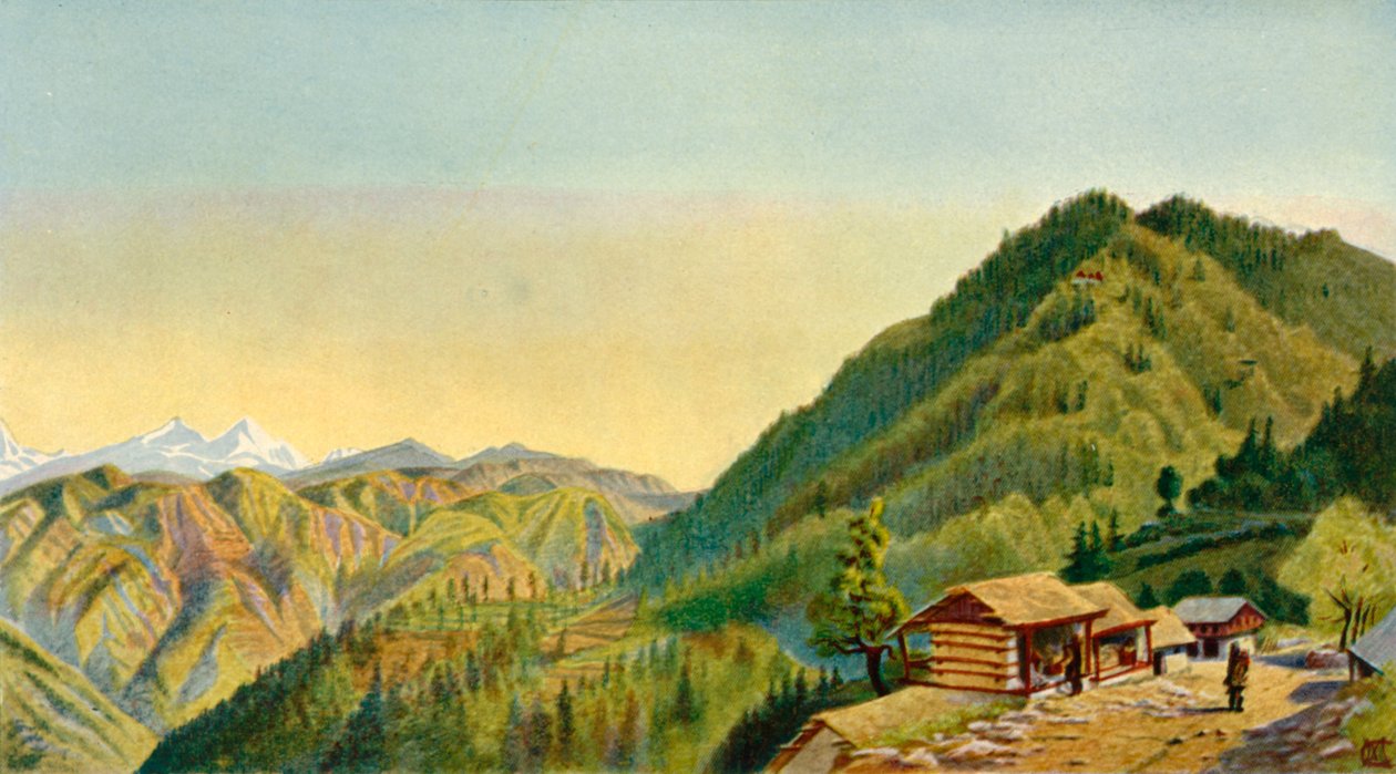 El Retiro, Mushobra, Hogar del General Roberts en las Colinas Cerca de Simla, 1850s, 1901 de W McCracken