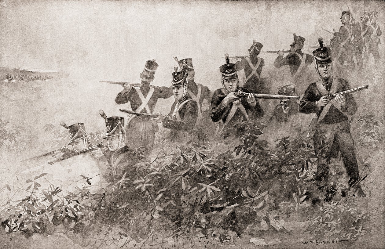 La batalla de Tippecanoe, de La Historia de Nuestro País, publicada en 1905 de W. P. Snyder