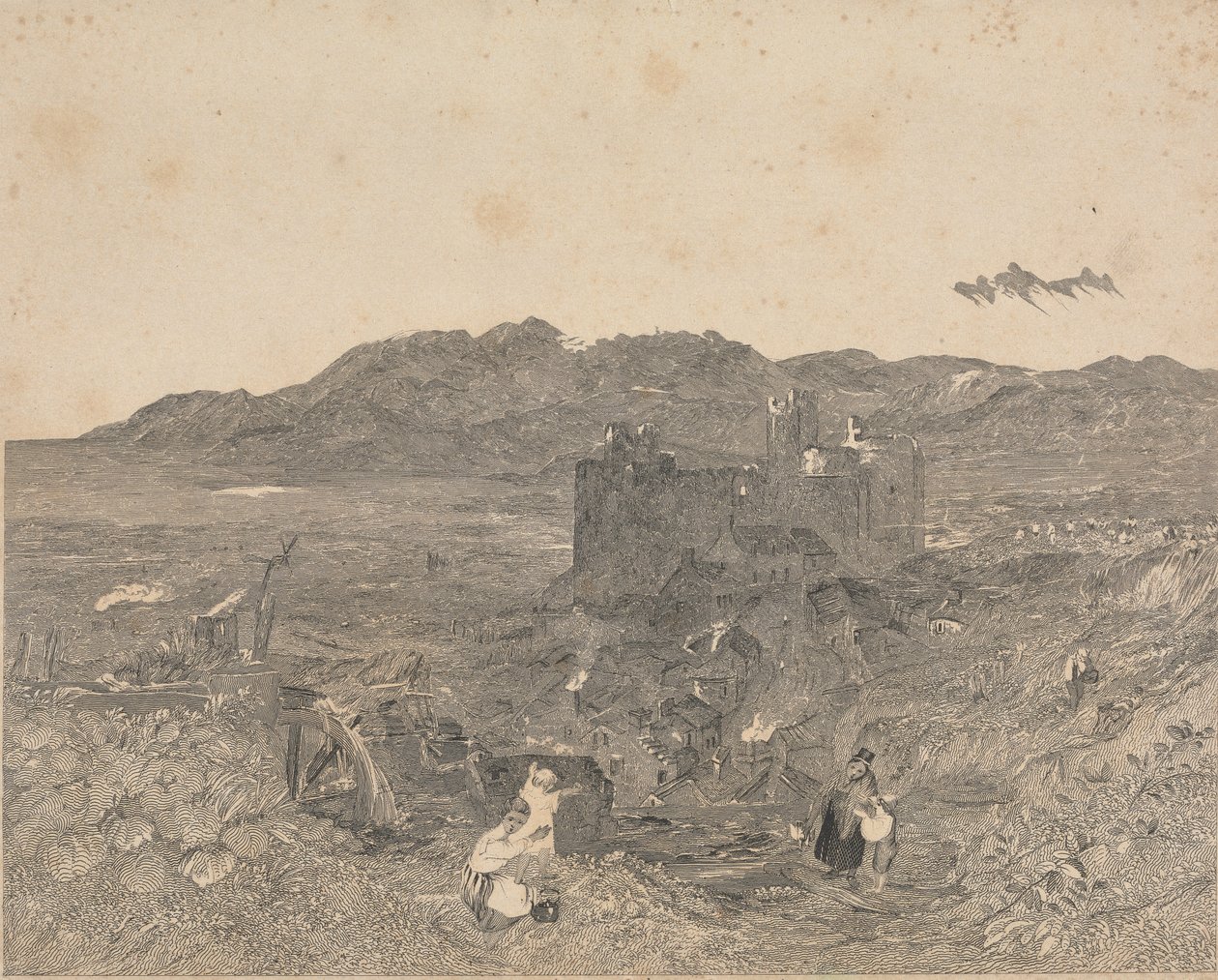 Castillo de Harlech, norte de Gales de W. R. Smith