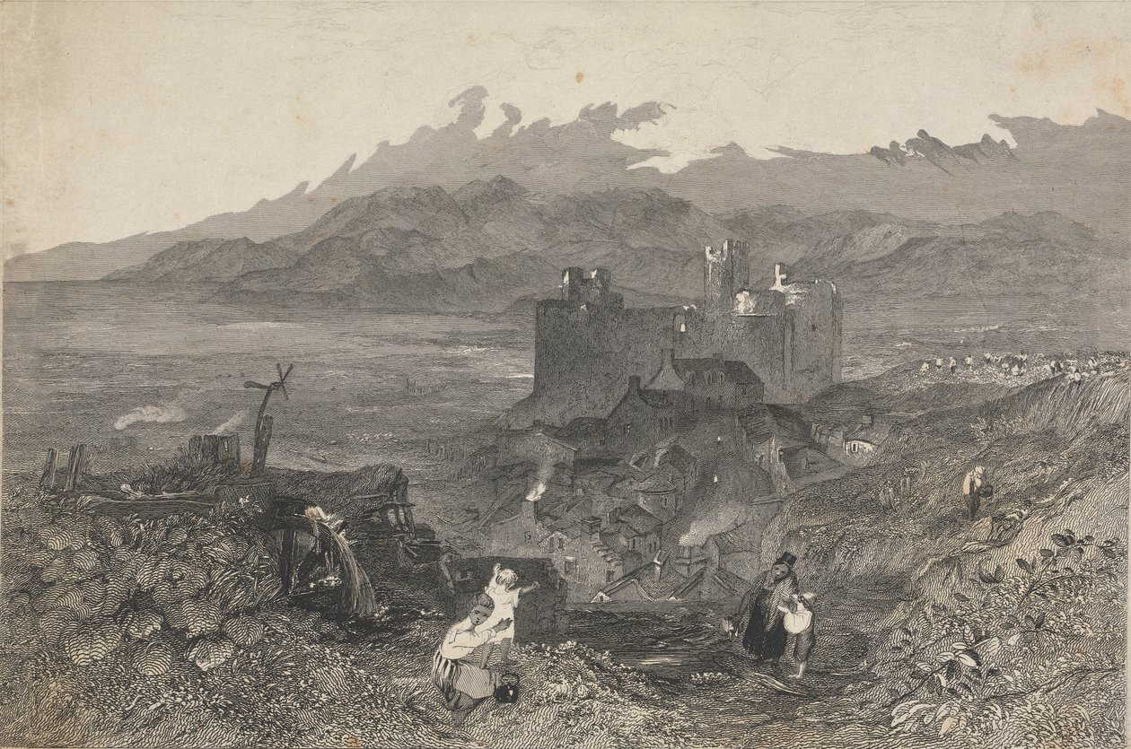 Castillo de Harlech, norte de Gales de W. R. Smith