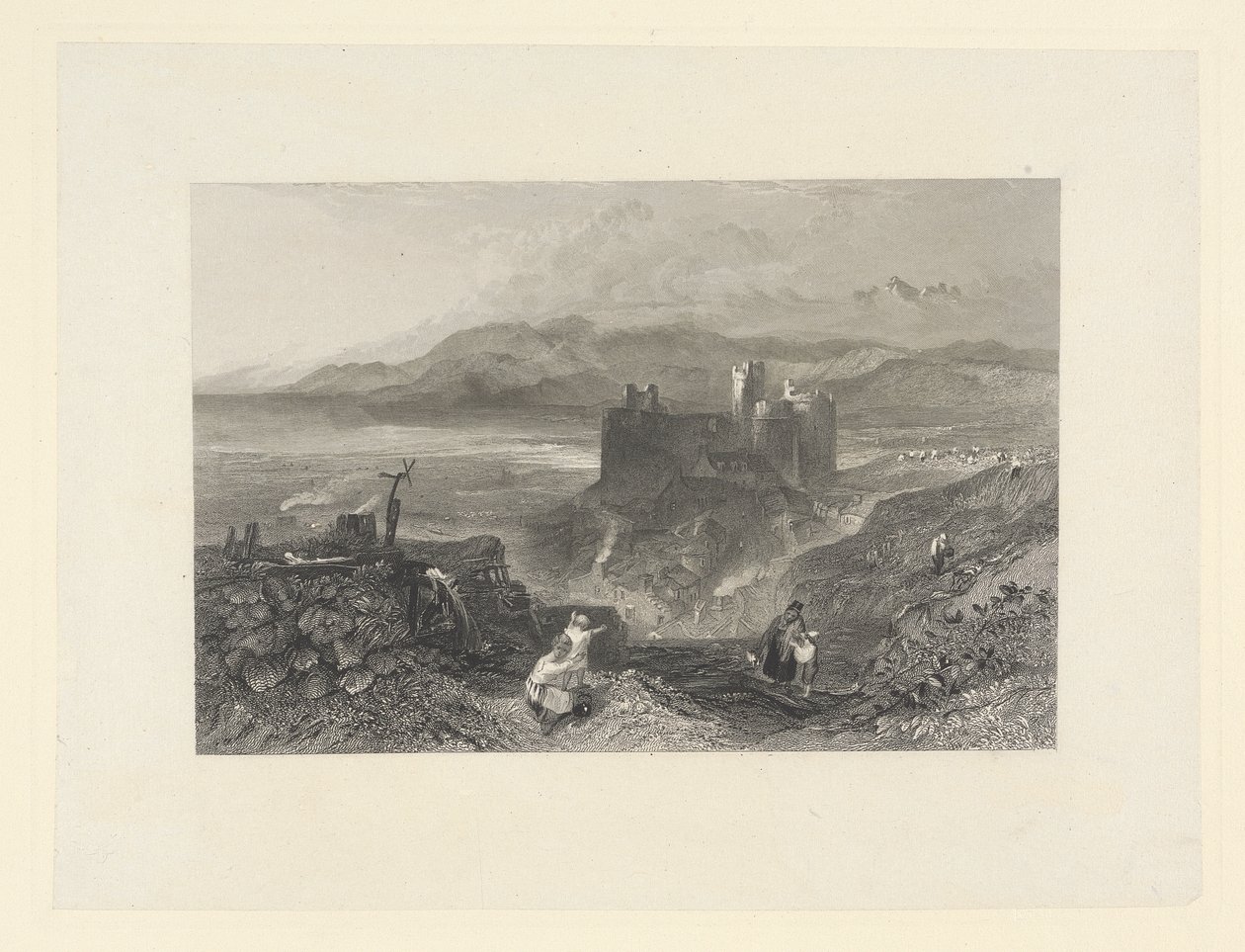 Castillo de Harlech, norte de Gales de W. R. Smith