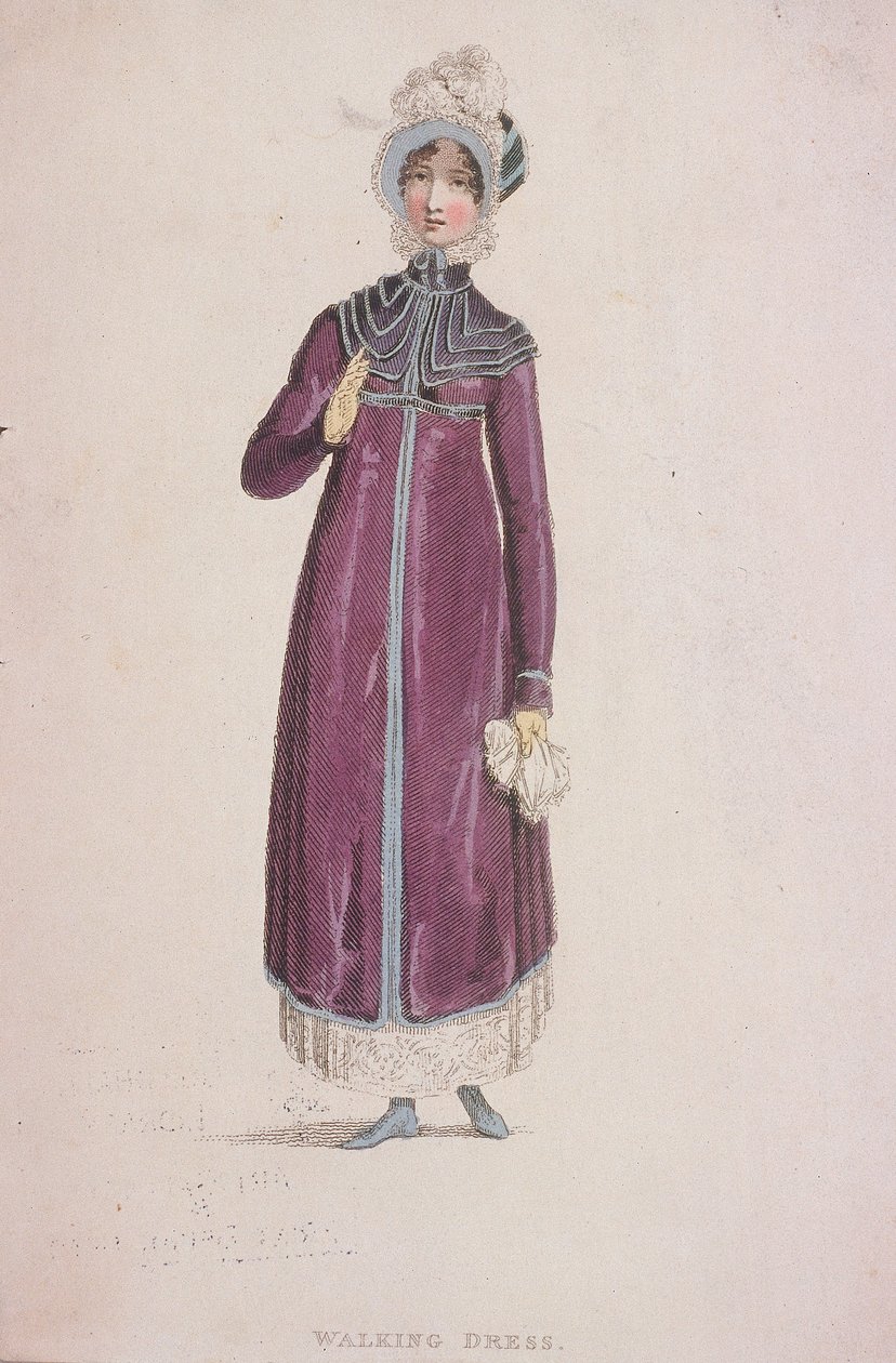 Una mujer con vestido de paseo, c. 1810 de W Read