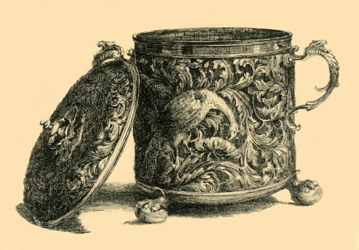Copa y tapa de plata dorada, 1669-1670, 1881 de W T Roberts