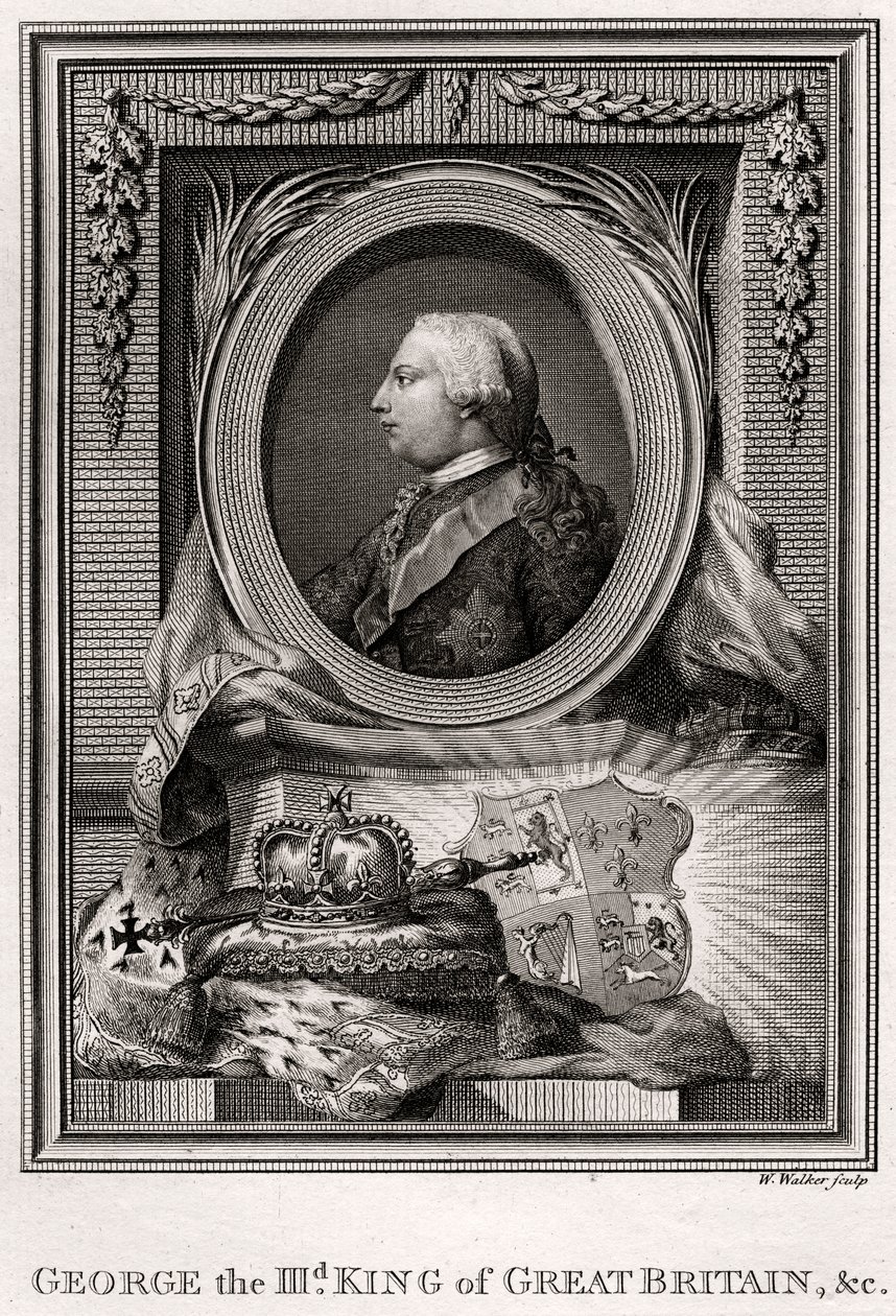 Jorge III, Rey de Gran Bretaña, 1777 de W. Walker