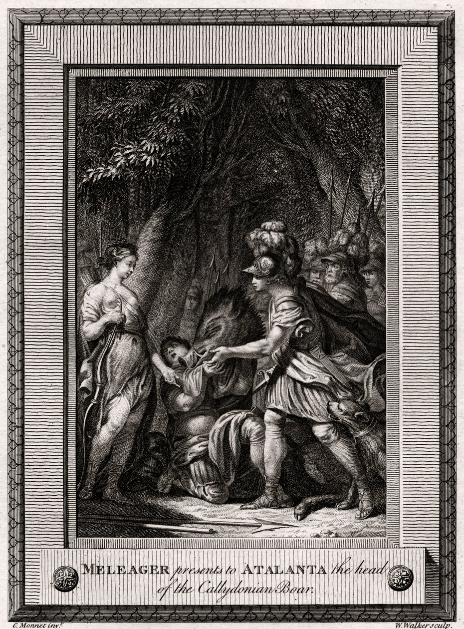 Meleagro presenta a Atalanta la cabeza del jabalí de Calidón, 1774 de W. Walker