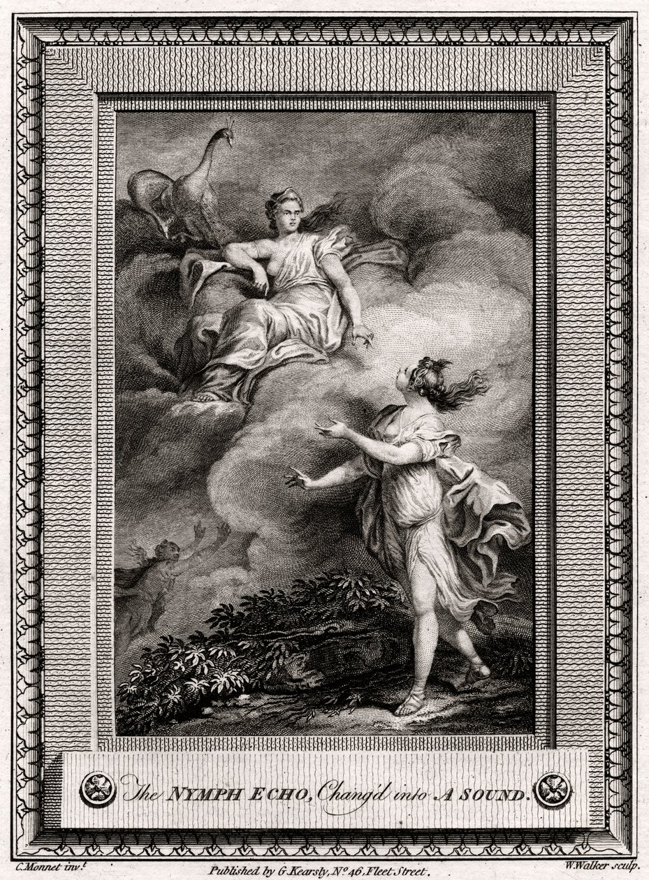 La ninfa Eco, convertida en un sonido, 1774 de W. Walker