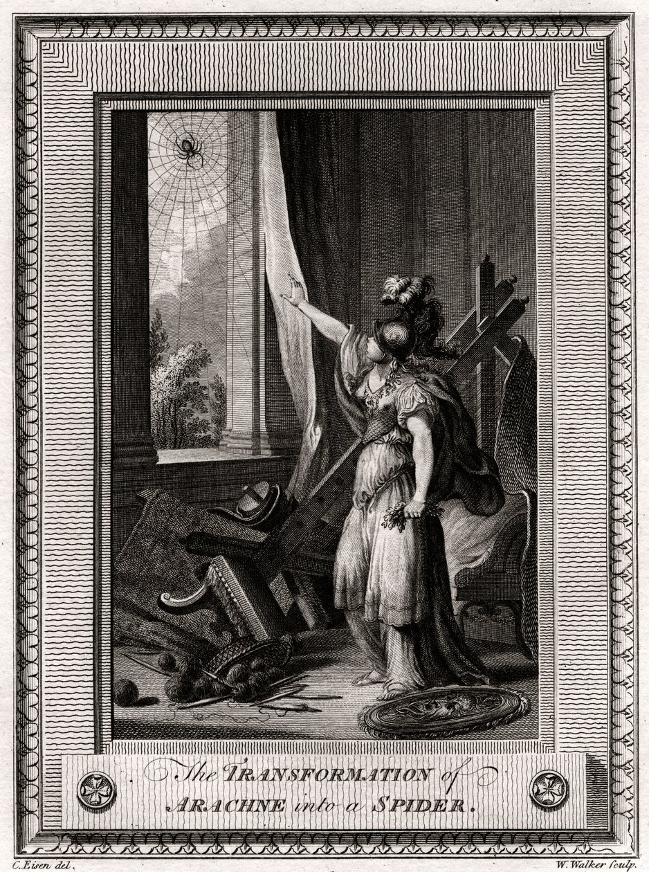 La transformación de Aracne en araña, 1775 de W. Walker
