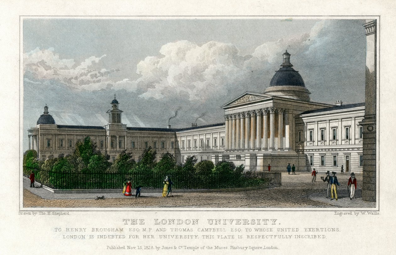 La Universidad de Londres, 1828 de W. Wallis