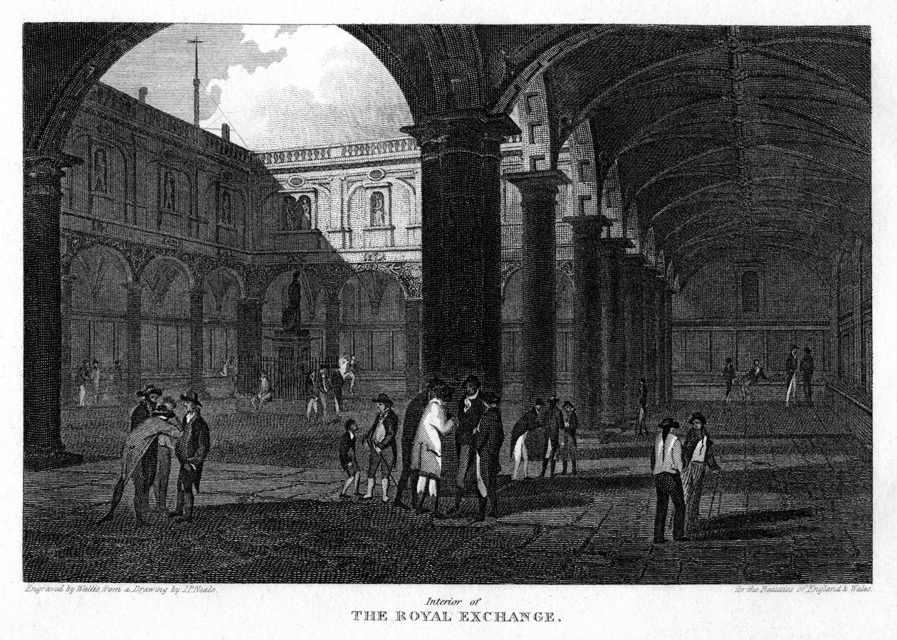 La Bolsa Real, Ciudad de Londres, 1816 de W. Wallis