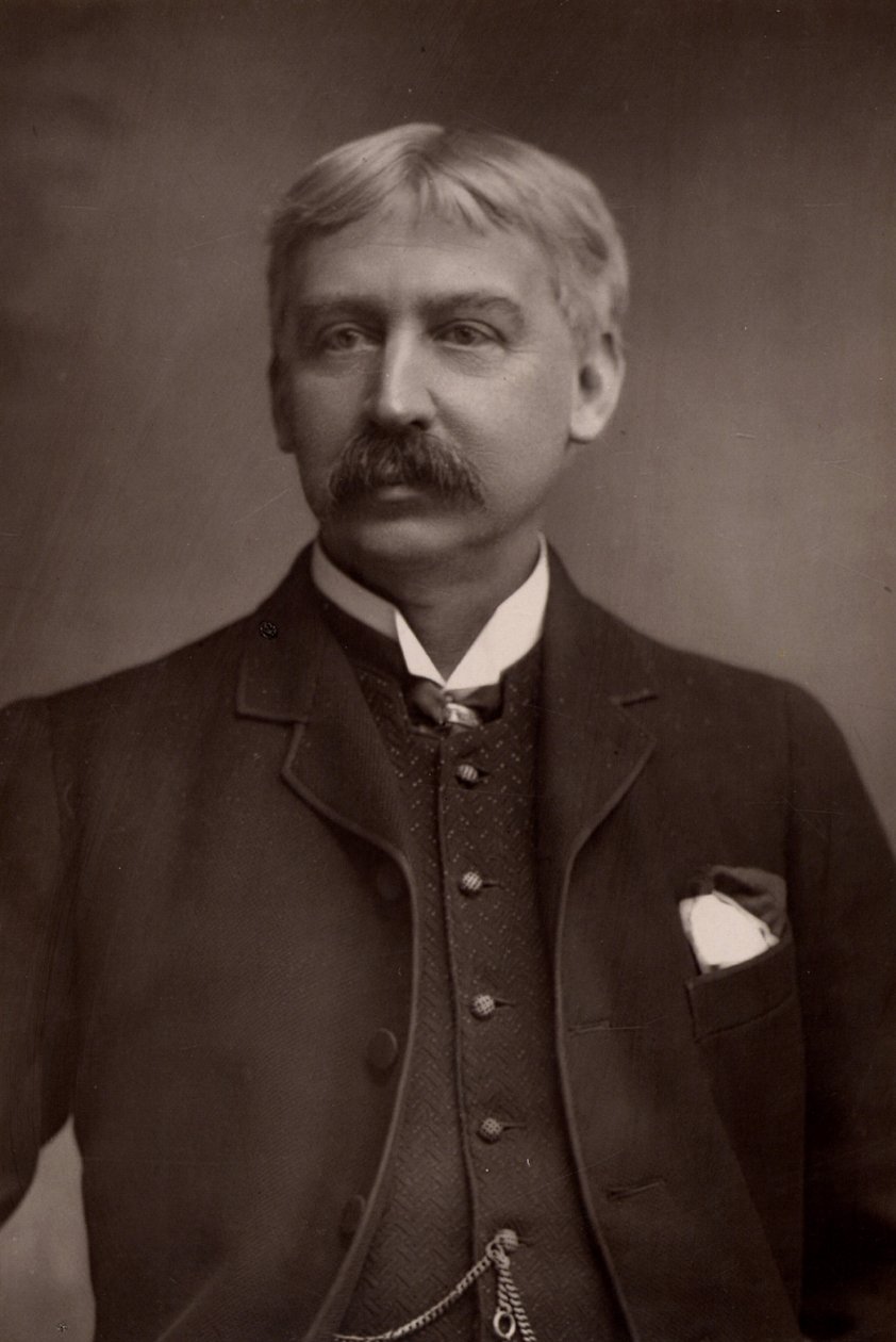 "(Francis) Bret Harte (1836-1902) Editor y escritor de cuentos estadounidense (woodburytype) de W. and D. (after) Downey