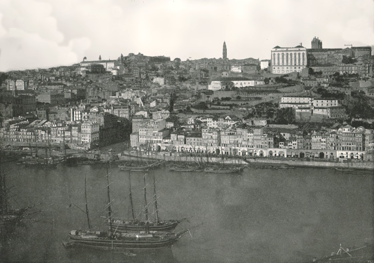 Panorama de la ciudad de Oporto, Portugal, 1895 de W and S Ltd