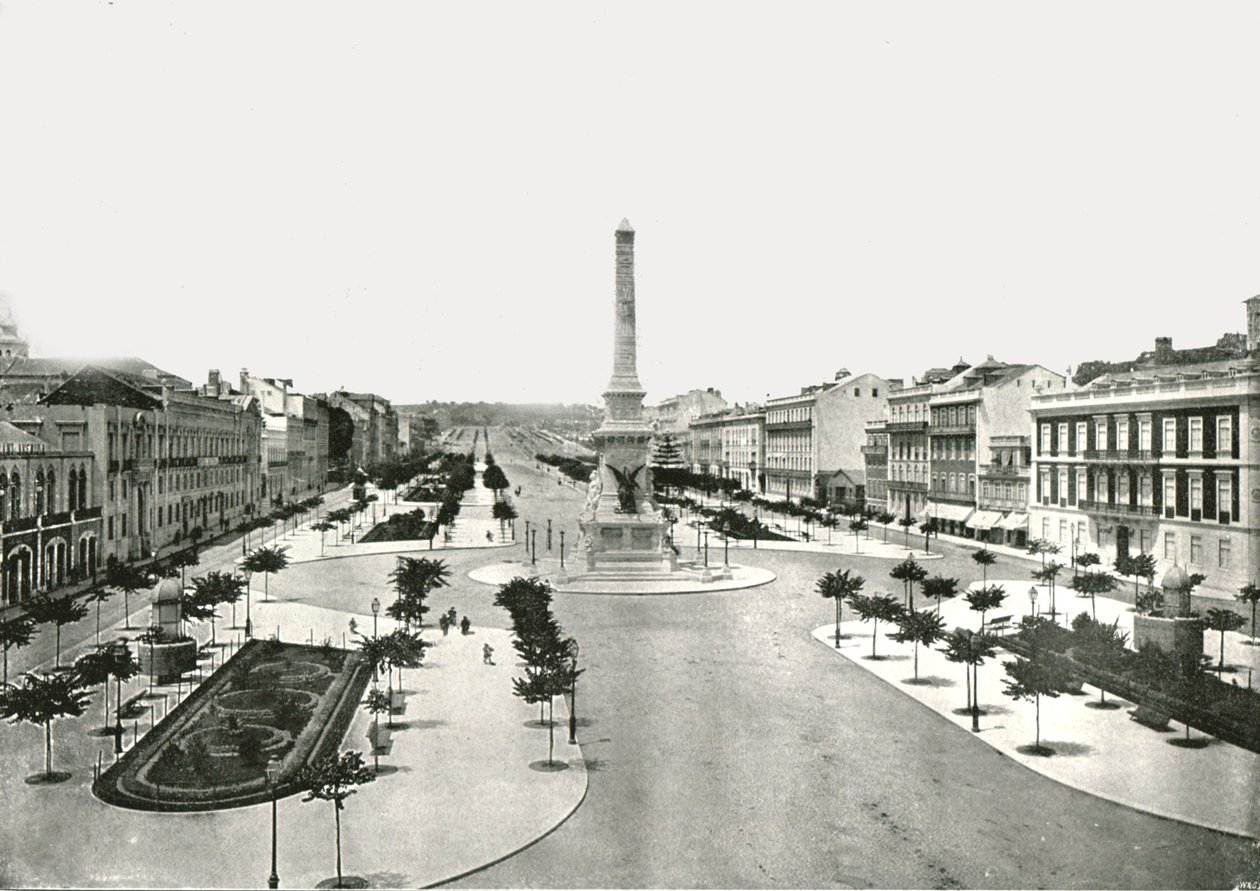 Plaza de los Restauradores, Lisboa, Portugal, 1895 de W and S Ltd