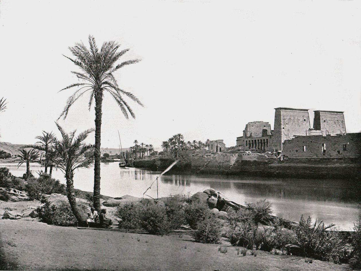 Templo de Isis, Philae, Egipto, 1895 de W and S Ltd