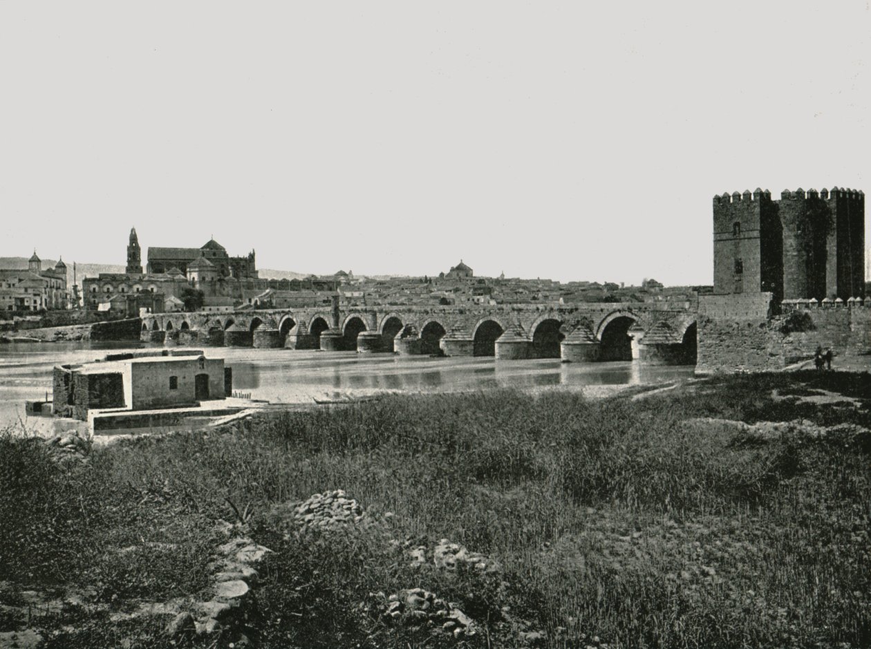 El puente romano, Córdoba, España, 1895 de W and S Ltd