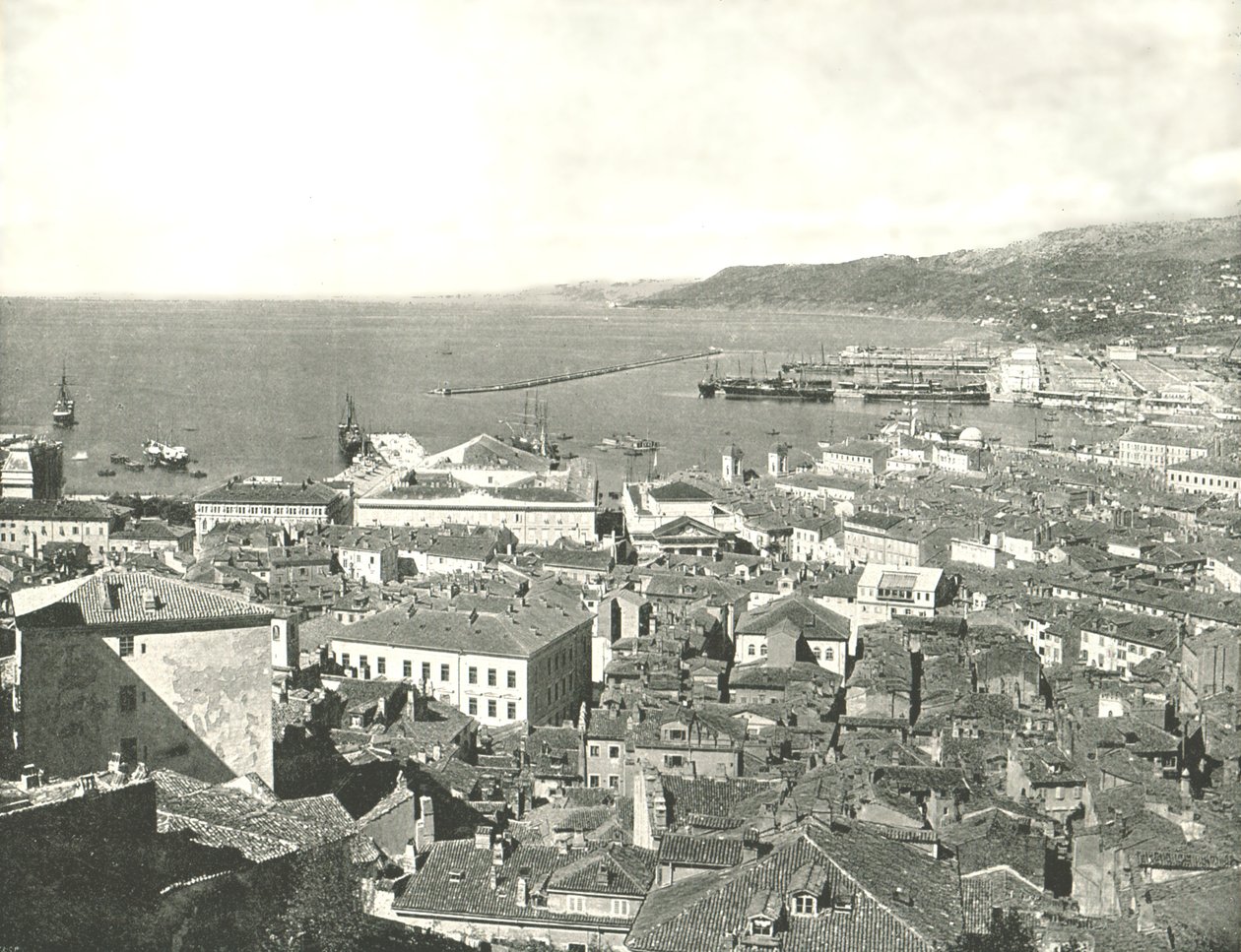 Ciudad y puerto, Trieste, Italia, 1895 de W and S Ltd