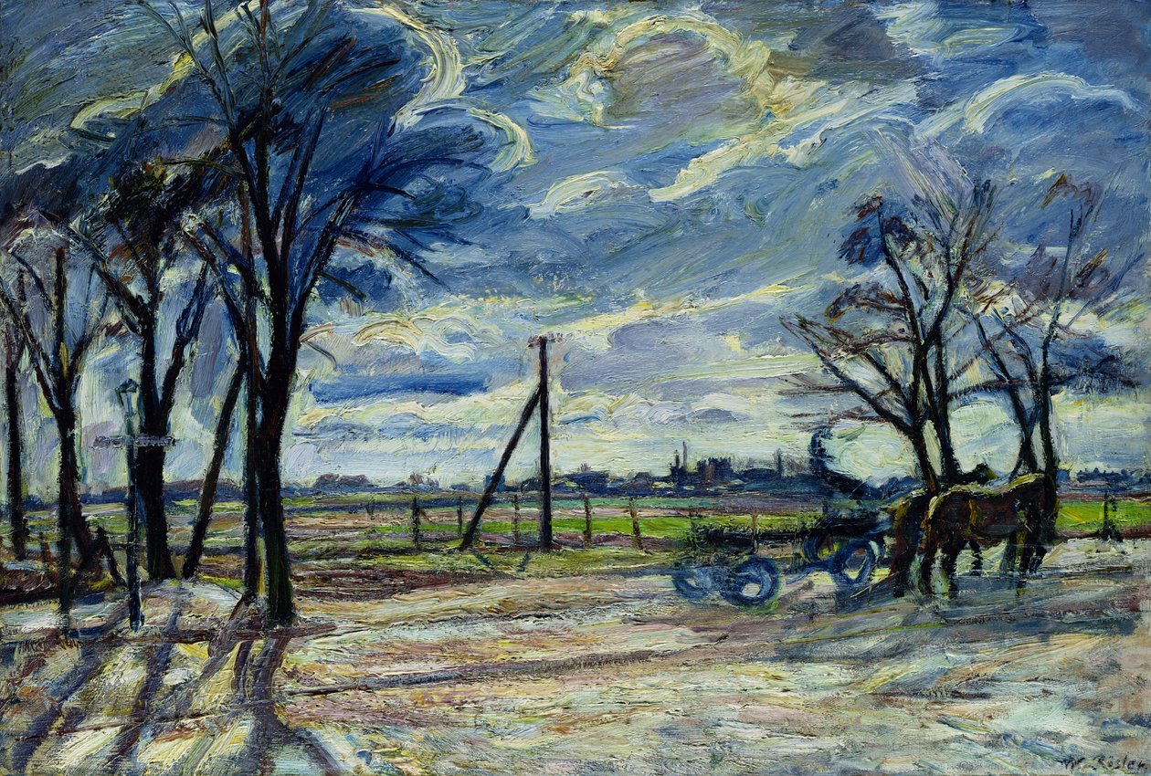 Paisaje suburbano en primavera de Waldemar Rosler