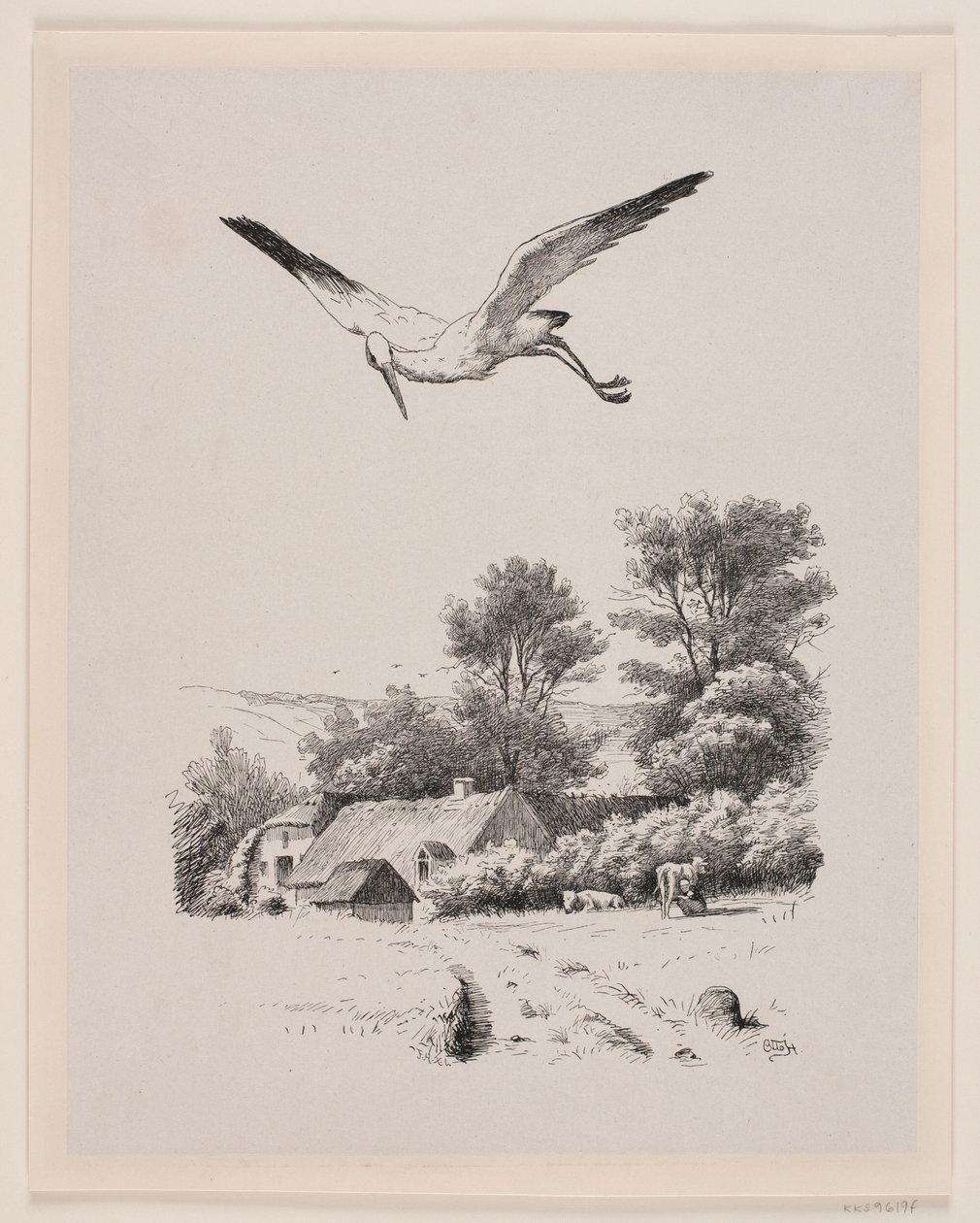 Ilustración para Christian Winther, "Chresten y Lene" de Waldemar Bøhme