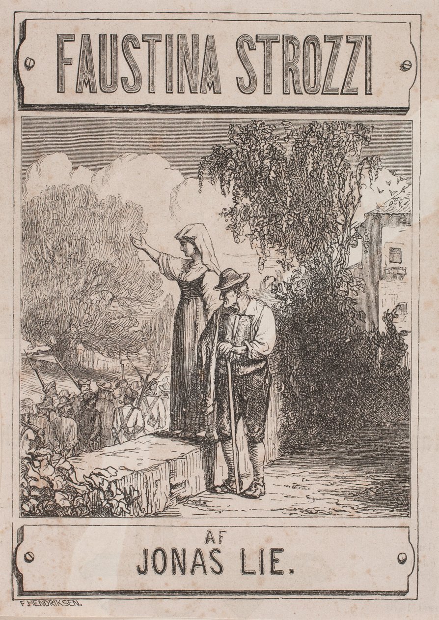 Portada de Jonas Lie, "Faustina Strozzi" de Waldemar Bøhme