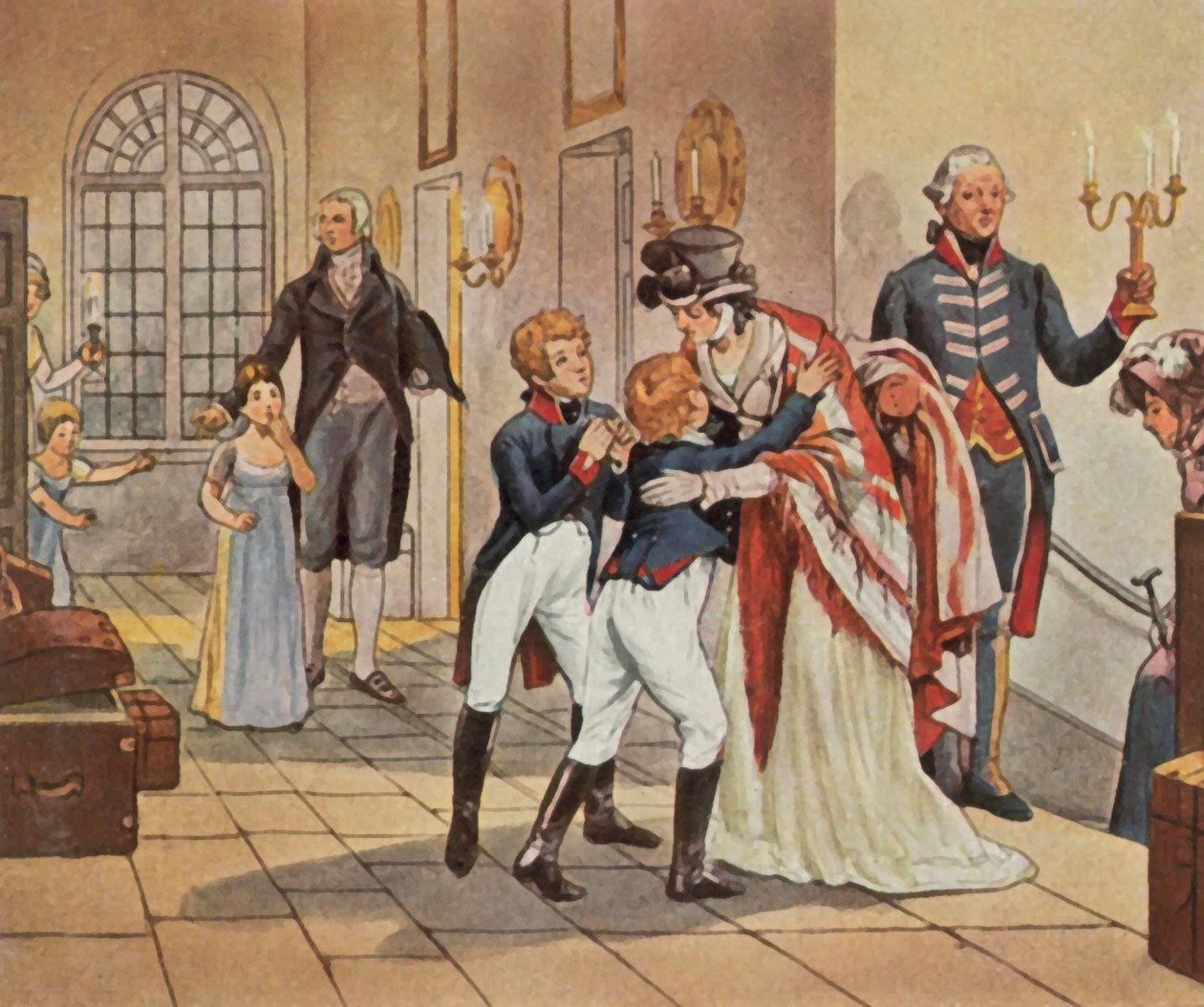 Primer encuentro de la reina Luisa con sus hijos tras la batalla de Jena de Waldemar Friedrich