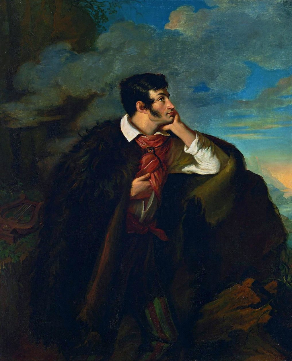 Retrato de Adam Mickiewicz en la roca de Judá de Walenty Wankowicz