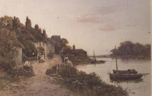 Nasas de pesca en un pueblo de Cornualles de Walker Stuart Lloyd