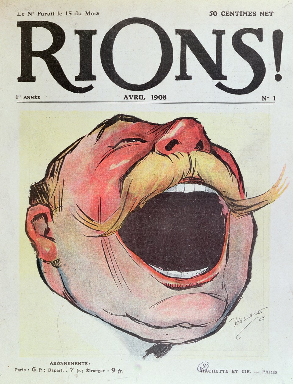 Ríamos, portada de la revista Rions, 1908 de Wallace