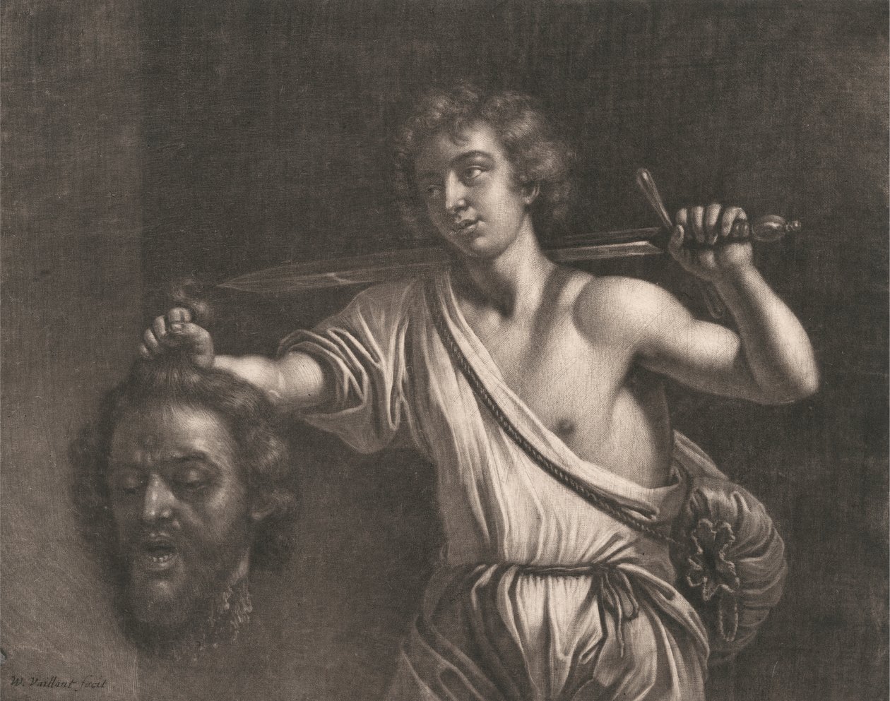 David con la cabeza de Goliat de Wallerant Vaillant