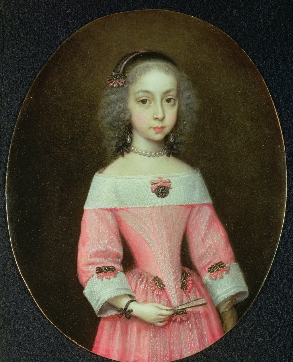 Retrato de una joven con un abanico de Wallerant Vaillant
