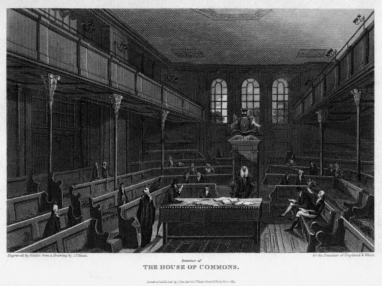 Cámara de la Casa de los Comunes, Westminster, Londres de Wallis