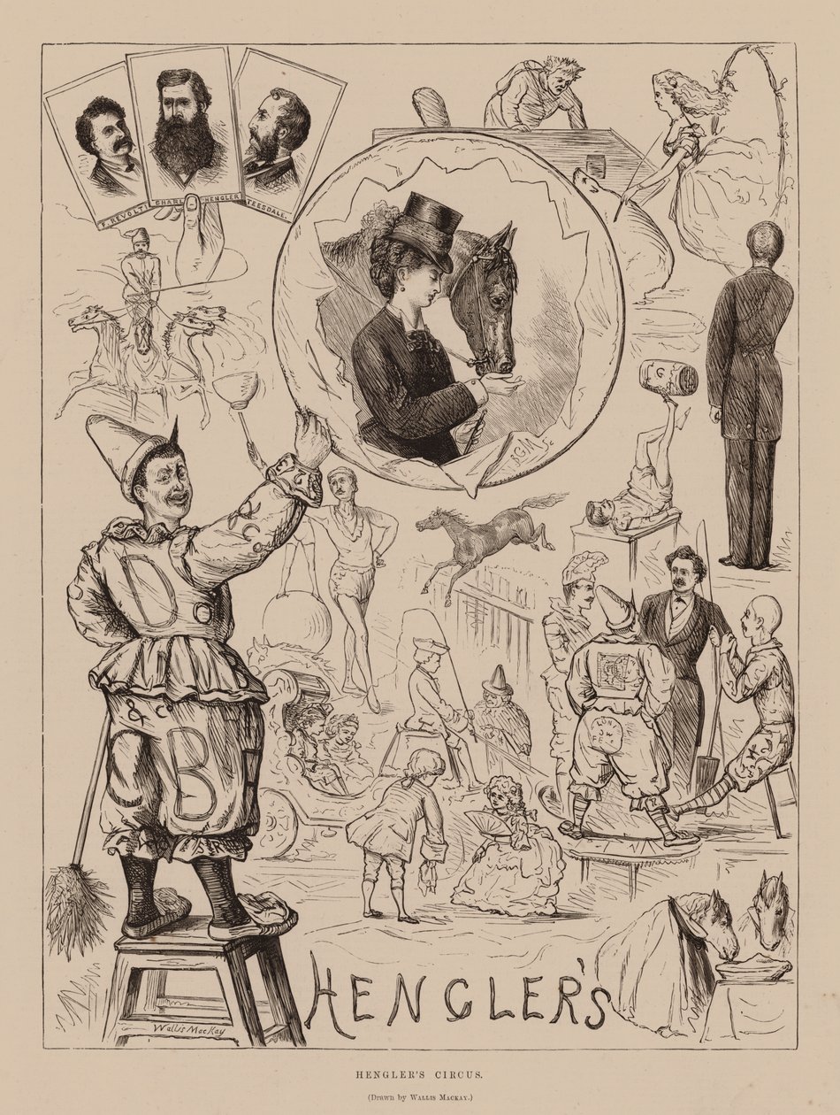 El circo de Hengler (grabado) de Wallis Mackay