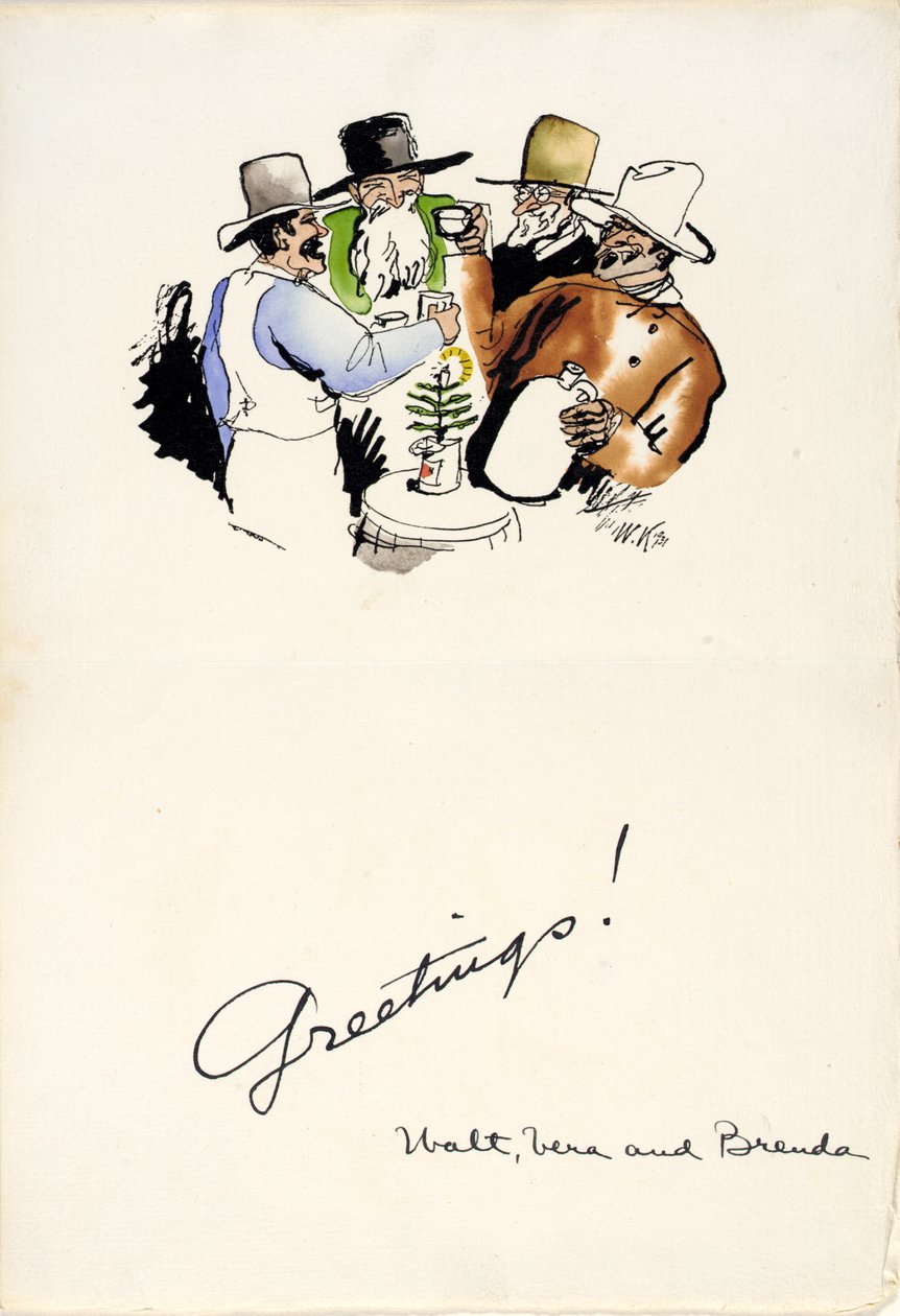 Felicitaciones de Navidad 1931 de Walt Kuhn