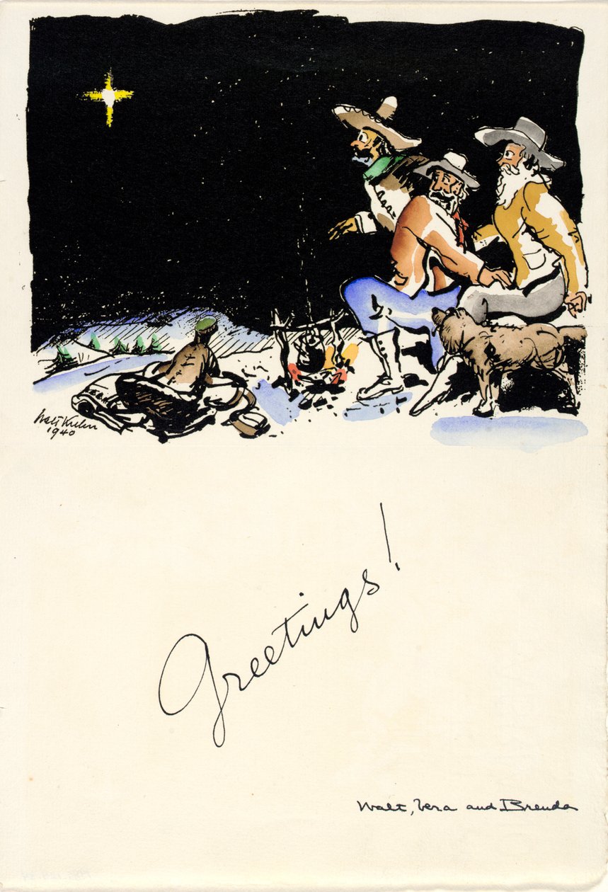 Felicitaciones de Navidad 1940 de Walt Kuhn
