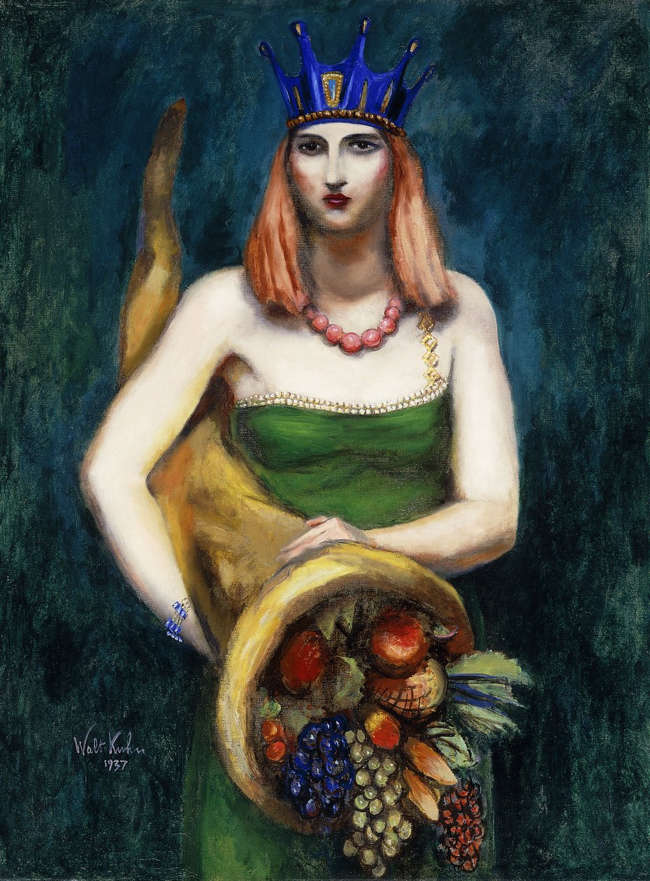 Chica con cornucopia de Walt Kuhn