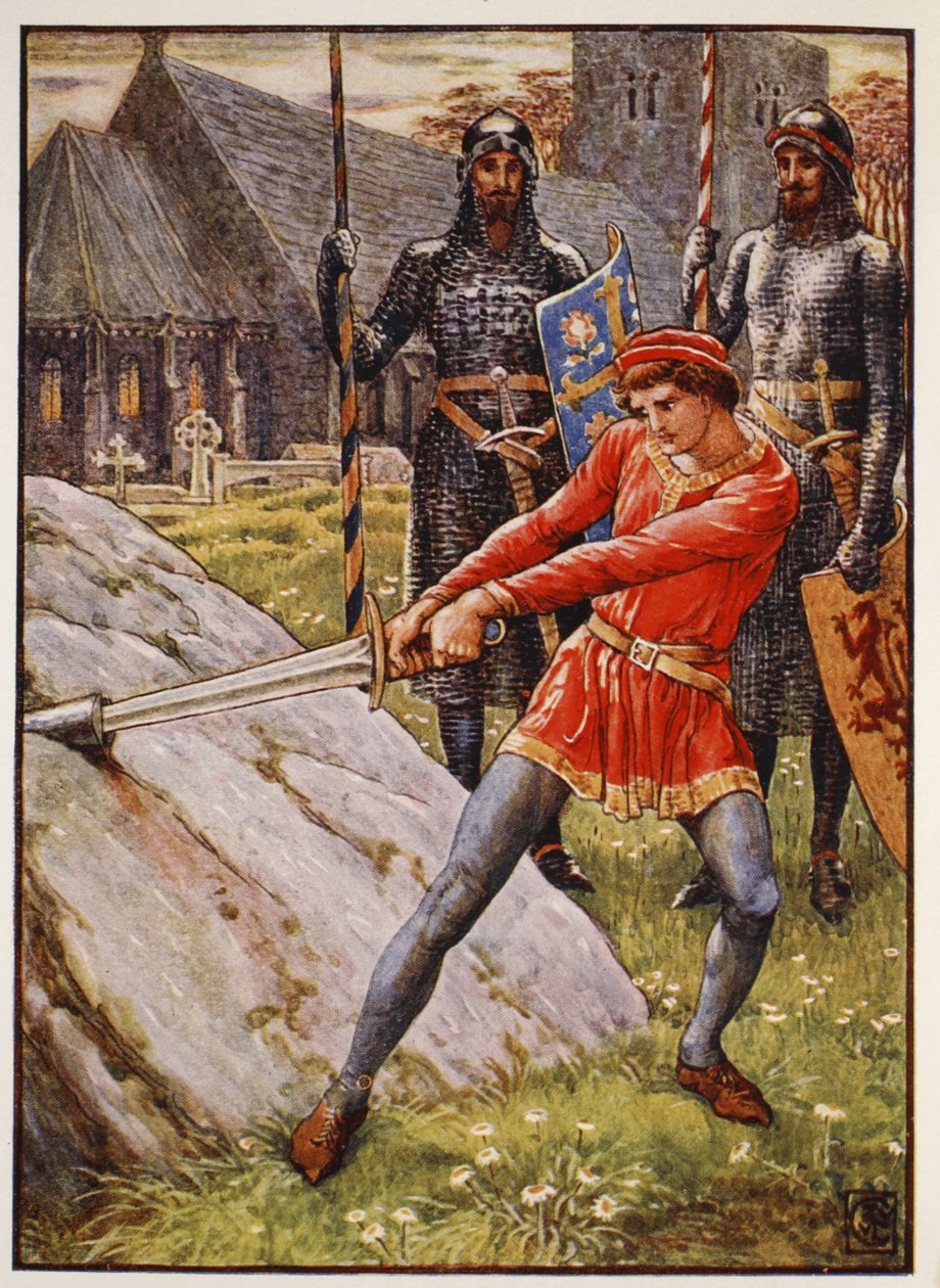 Arturo saca la espada de la piedra, frontispicio de 