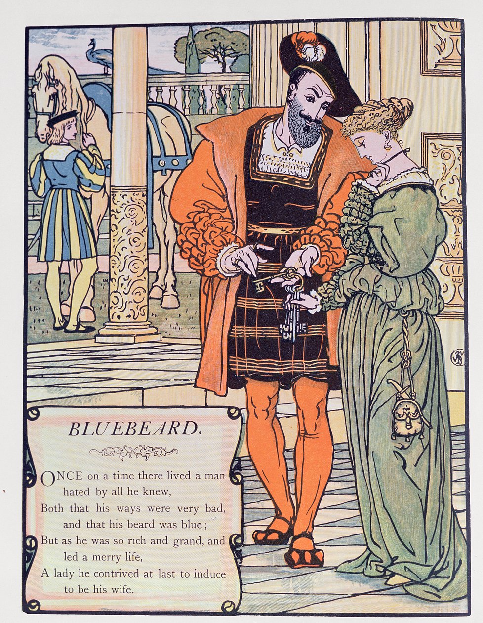Barba Azul y su esposa, ilustración para 