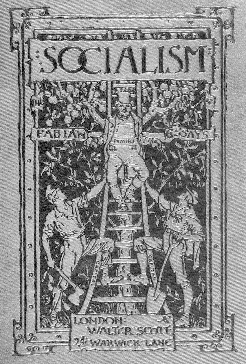 Portada de Socialismo: Ensayos Fabianos, 1889 de Walter Crane