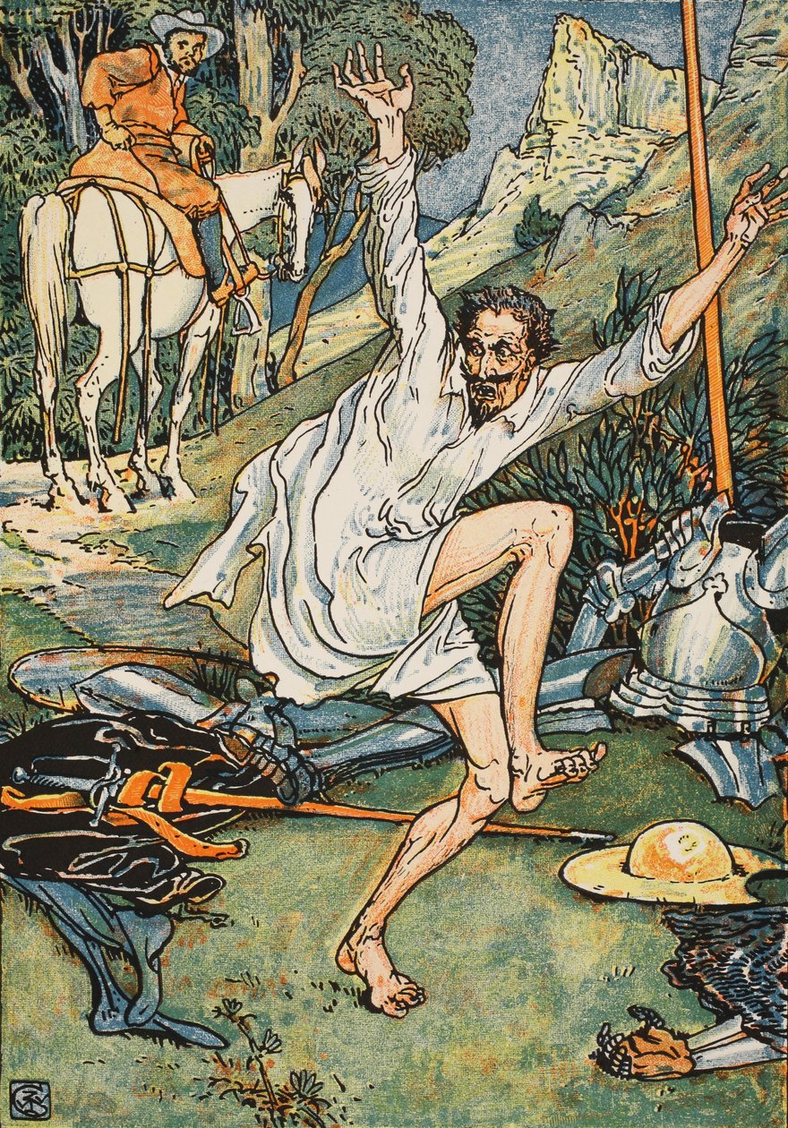 Don Quijote haciendo penitencia, ilustración de 