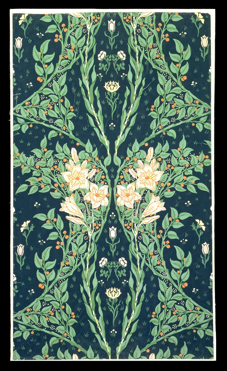 Diseño de papel tapiz Francesca de Walter Crane