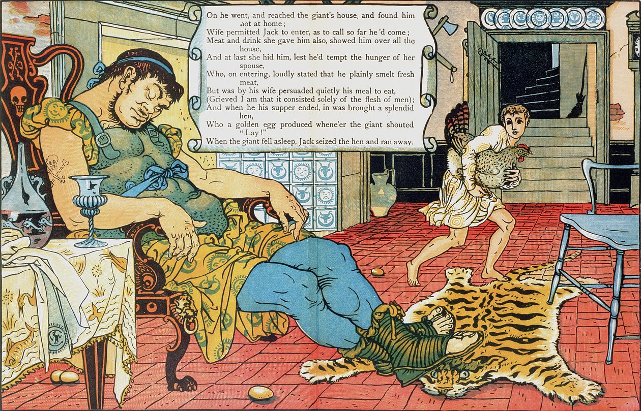Jack y las habichuelas mágicas (ilustración) de Walter Crane