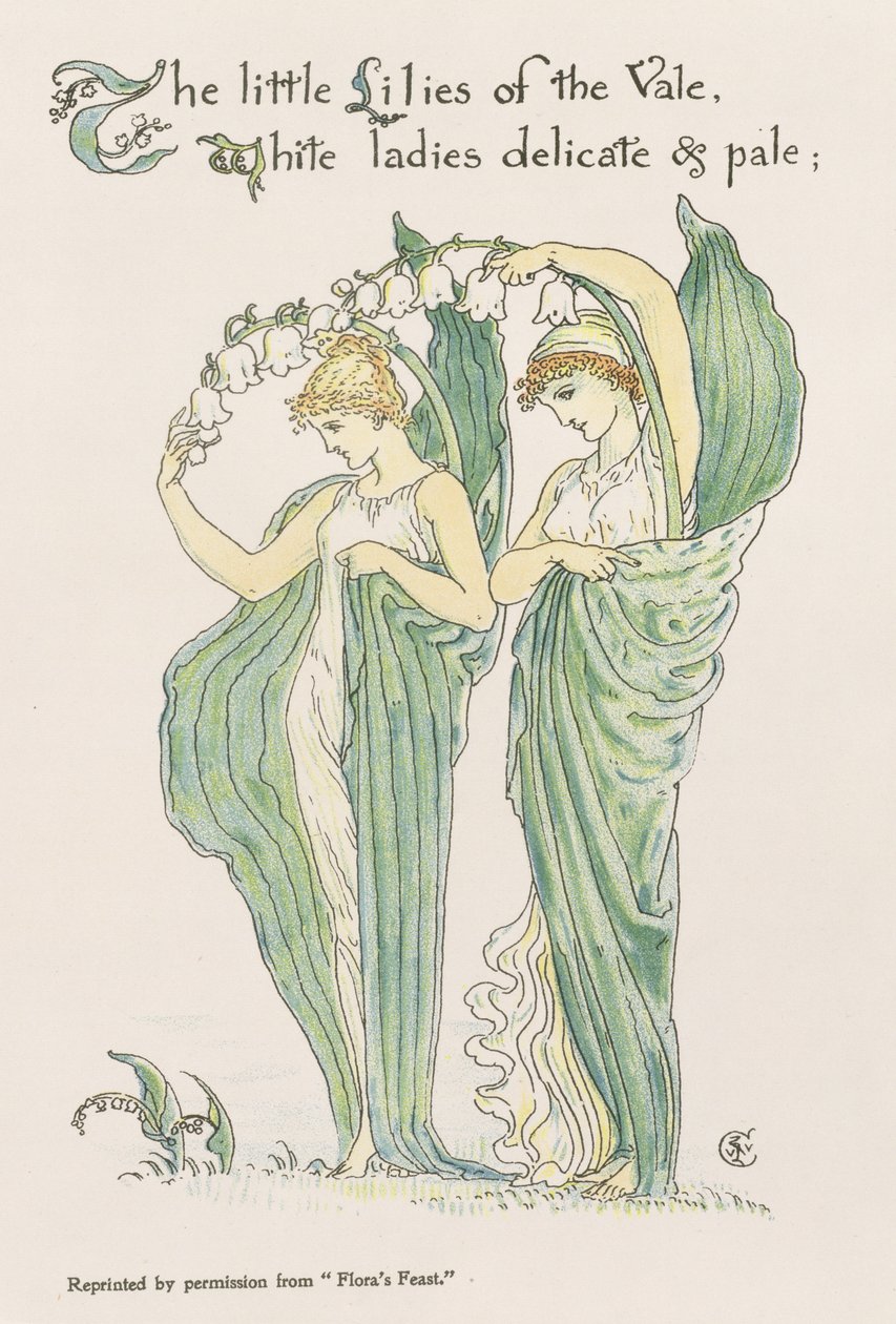 Lirios del valle, de la Fiesta de Flora, 1901 de Walter Crane