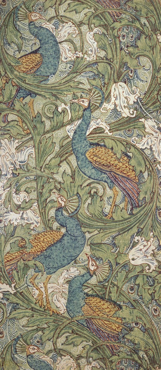 Papel tapiz del Jardín del Pavo Real, 1889 de Walter Crane