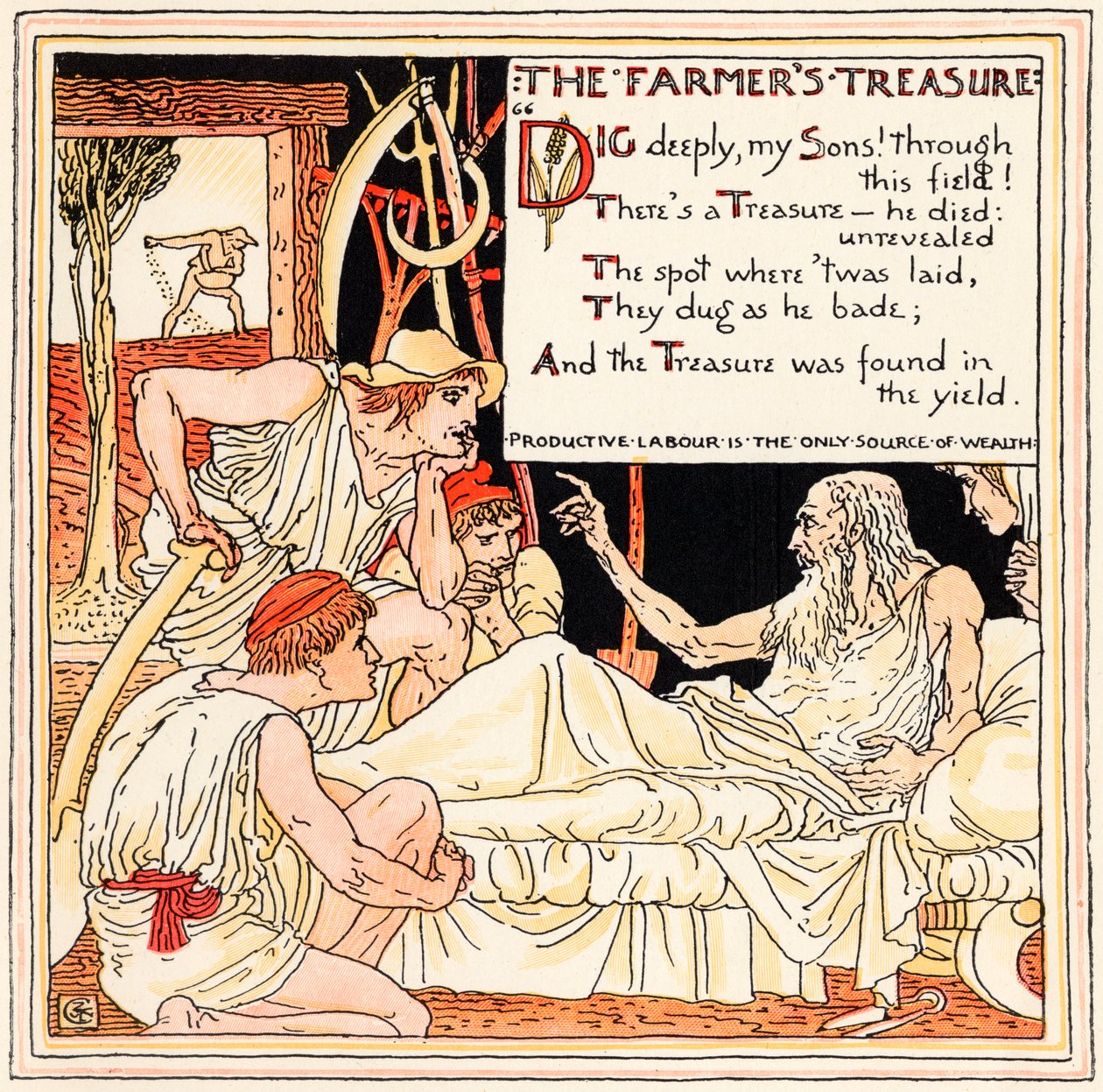 El tesoro del granjero, ilustración de 