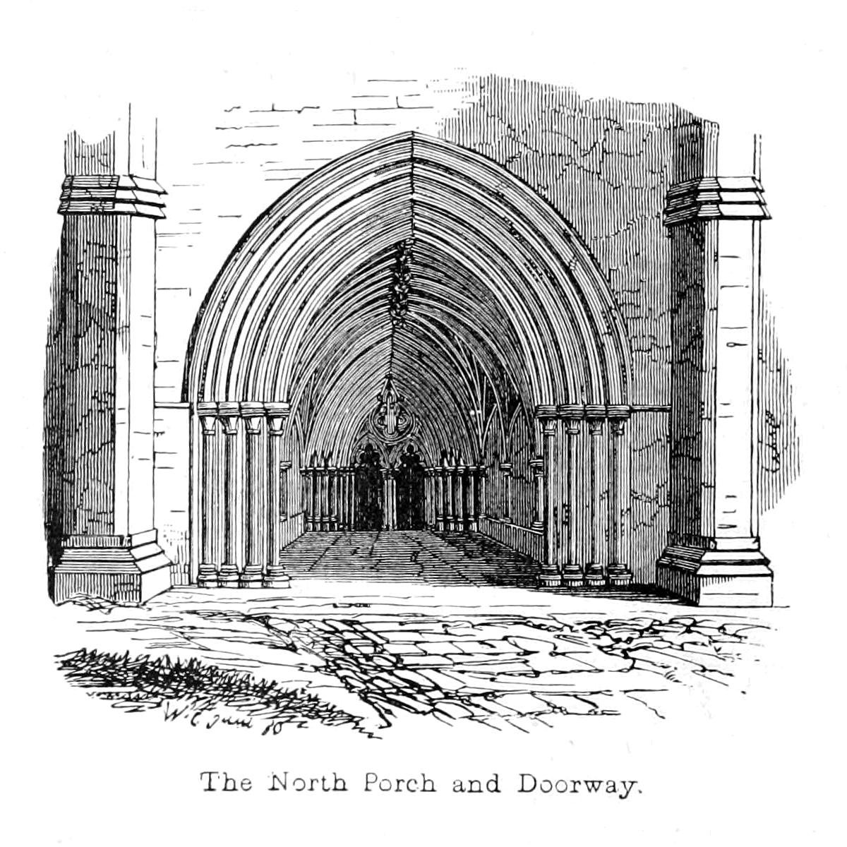 El Pórtico Norte y la Puerta de la Iglesia Prioral de Walter Crane
