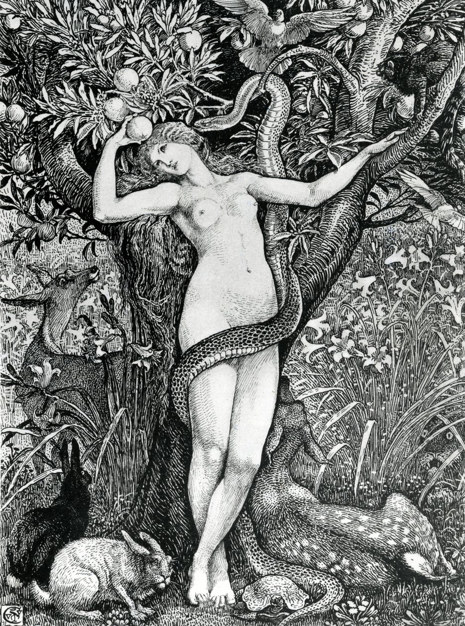 La tentación de Eva de Walter Crane