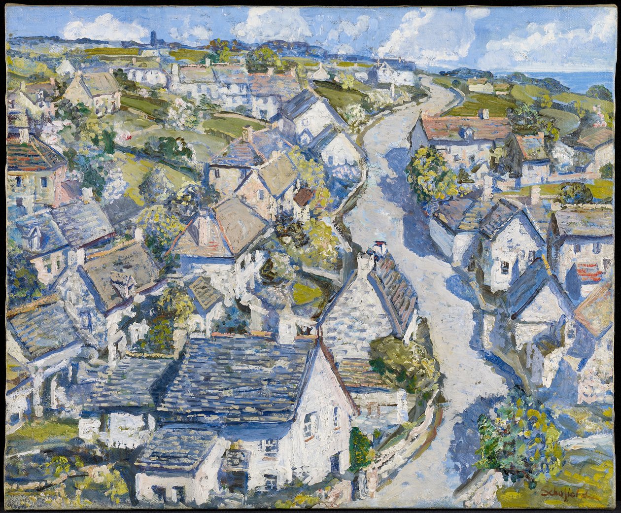 Pueblo minero en Cornualles, c.1920 de Walter Elmer Schofield