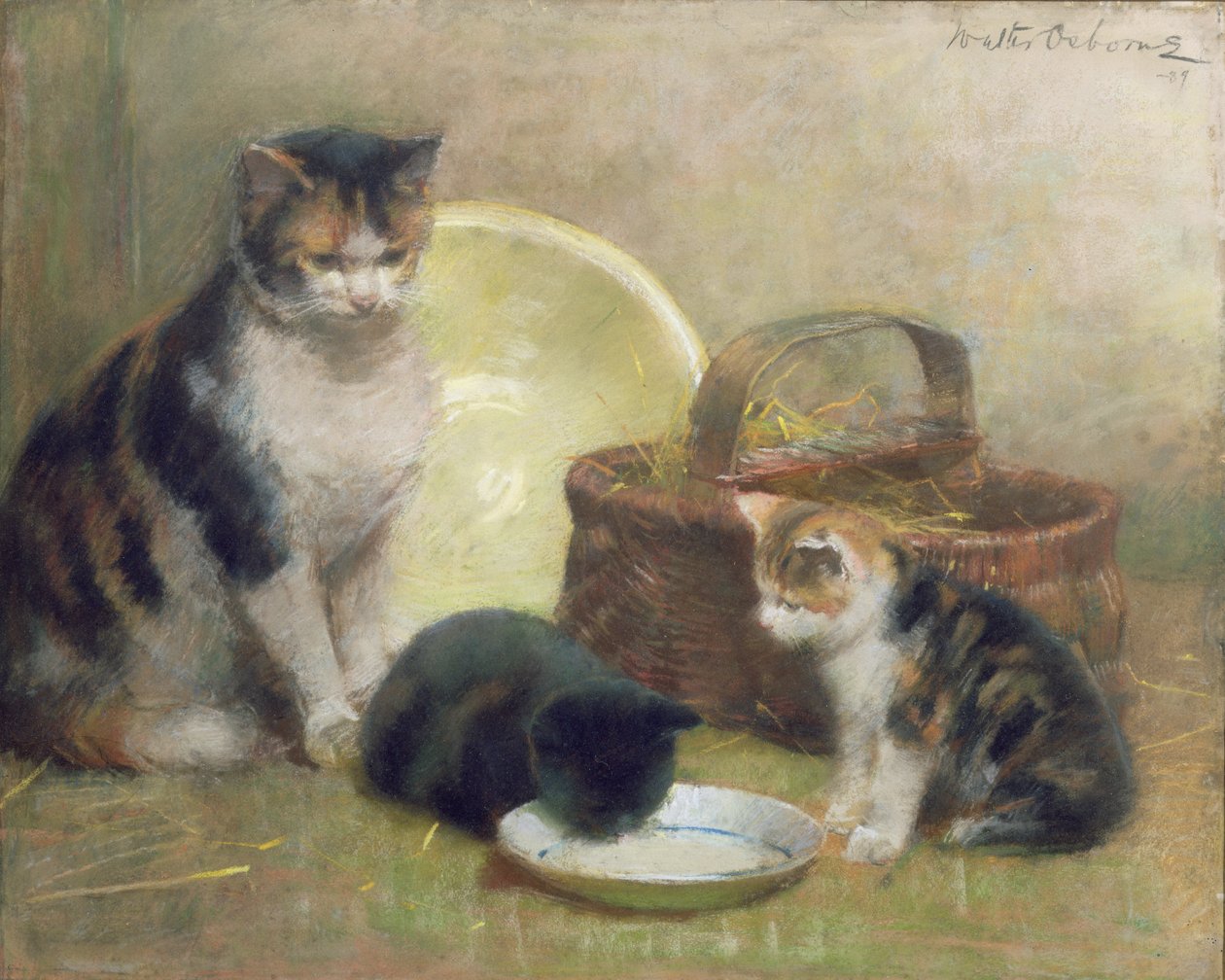 Gato y gatitos, 1889 de Walter Frederick Osborne
